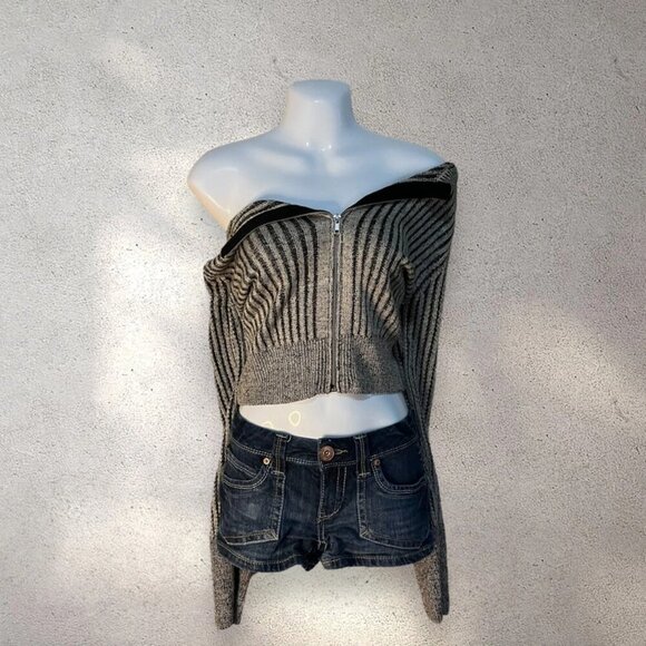 H&M Divided Rib-Knit Zip Up  Long sleeves cardigan Size: M - Picture 6 of 9